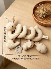 1pc Comfortable Pendant Toy For Baby Boys And Girls, With Built-In Bell, Teether And Sounder, Educational Toy For Car Seat And Crib, Perfect Newborn Gift - Multicolor - View 2