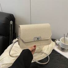 Bolso de mano moderno y versátil para mujer, estilo casual elegante con un toque de alta gama, bolso de hombro estiloso ideal para ir de compras. - Caqui - Ver 3