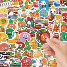 60 Pieces Of Cute Cartoon Fruit Sticker Paper, Water Cup Notebook Luggage Box Waterproof Decorative Stickers, Notebook Stickers, Tablet Decorative Stickers, Gift Sealing Stickers - Multicolor - View 2