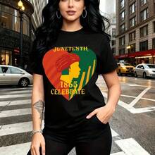 Camiseta de mujer con estampado vibrante y diseño artístico moderno - camiseta casual de cuello redondo, ajuste cómodo y elegante, estilo urbano y chic - ideal para fiestas del Día de Muertos, reuniones familiares, salidas casuales y regalo perfecto - Negro - Ver 10