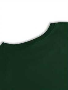 [Último Modelo] Camiseta Estampada con Diseño Cake Dealer, Camiseta Básica Casual de Cuello Redondo, Camiseta de Manga Corta para Vacaciones de Primavera/Verano, Ropa Deportiva para Mujer, Ropa Nueva para Mujer, Lavable a Máquina - Verde Oscuro - Ver 3