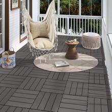 5 PCS Interlocking Deck Tiles, 12''X 12'' Plastic Patio Flooring Outdoor Waterproof Floor Deck Tiles For Balcony Porch Backyard Poolside - Multiple Styles - View 3