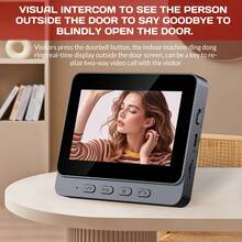Wireless Video Doorbell 4.3 Inch IPS Screen No WiFi Needed 2 Way Audio Night Vision 128G SD Card Support Intercom Security Door Camera For Home Apartment Entry Popular Home Security Gear Perfect Gift For Homeowners Renters Families - View 6