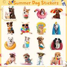 500PCS/Roll Stickers 3.8cm/1.5inch Summer Beach Dog Pineapple Dog Sunglasses Dog Swim Ring Hat Pattern Planner Luggage Notebook Water Cup Decoration Stickers Handmade Self-Adhesive Labels Gift Decoration Stationery Stickers Back To School Stickers, Office Stickers, School Supplies, Office Labels - Cartoon - View 7