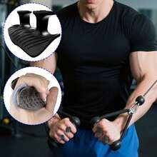 1 Pair Silicone Fitness Grip Pads, Dumbbell Barbell Anti-Slip Palm Protector Pads, Weightlifting Anti-Friction Handle Pads, Sports Equipment Anti-Slip Gloves, Outdoor Weightlifting Pull-Up Protector Pads, Unisex Fitness Training Anti-Slip Accessories - Multicolor - View 3