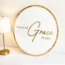 Custom Logo Floating Wall Sign | Professional Rectangular Business Signage | Barbershop, Nail Studio, Beauty Clinic, Beauty Salon Sign - Multicolor - View 4