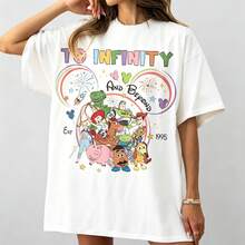 Disney's Genuine Authorization, Comfortable Color Unlimited Extension Toy Story T-Shirt, Woody, Buzz Lightyear, Tracy, Tyrannosaurus Rex T-Shirt, Disney Friends' Family 2026 Travel Suit, Retro  Gift, 100% Cotton High-Quality T-Shirt, Fitted T-Shirt, Unisex, Excellent Gift, Free Of Charge. - trắng - Xem 1