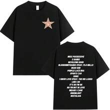 Camisetas Tate McRae So Close To What Miss Possessive Album Tour 2025 para Hombre y Mujer, Estilo Hip Hop, Manga Corta, 100% Algodón - Negro - Ver 1