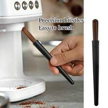 1/2pcs Professional Coffee Grinder Brush, PS Handle With Nylon Bristles, Coffee Grounds Cleaning Brush, Suitable For Barista Kitchen, Essential Home Coffee Bean Accessory - Multicolor - View 6