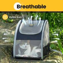 Cat Backpack Carrier For Small Dogs And Cats Fit Up To 15 Lbs,Small Dog Backpack, Foldable With 3-Side Mesh Windows, Pet Carrier - Grey - View 6