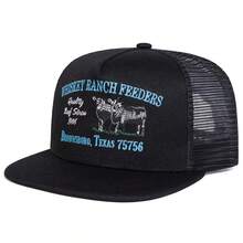 1pc Men's WHISKEY RANCH FEEDERS Snapback Hat, Personalized Cow Embroidery Baseball Cap, Streetwear Casual Hat For Spring, Autumn, Travel, Beach Vacation - Multicolor - View 11