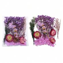 綜合人造花套裝，花瓣與葉片，適用於環氧樹脂 DIY 手工藝、書籤、珠寶製作、蠟燭製作、手工皂、手機殼、鏡子裝飾、筆記本，適合女性女孩生日禮物 - A - 查看 6
