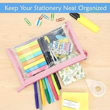 Small Transparent Makeup Pouch Clear Cosmetic Travel Bag Waterproof Toiletry Accessories Organizer Multipurpose Stationery Pencil Case For School Travel Daily Use - View 2