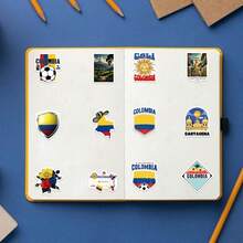 120PCS Colombia Stickers - Perfect For Decorating Your Phone, Water Bottles, Scrapbook, Phone, Journaling, Car, Laptop, Bumper, Skateboard, Luggage, For Holiday Decorations & More! A Set Of Brightly Colored And Aesthetically Graffiti DIY Stickers - Colombian Stickers - View 6