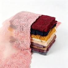 1 chiếc khăn trùm đầu dài thêu hoa thanh lịch dành cho nữ, khăn choàng cổ kiểu Hồi giáo, khăn choàng lễ hội thêu ren hoa hồng. - Nhiều màu - Xem 9