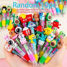 5/8/10 Peças Conjunto de Canetas Esferográficas Multicoloridas Cartoon, Canetas Esferográficas Fofas e Divertidas com Padrões de Frutas, Lanches, Vegetais, Estilos Aleatórios, Adequadas para Uso Diário, Recompensas em Sala de Aula, Lembrancinhas de Festa, Presentes de Aniversário, Presentes de Formatura - Multicolorido - Visão 11