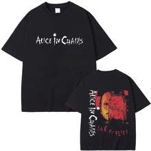 Camiseta del álbum "Jar of Flies" de la banda de rock Alice in Chains, camiseta de verano para hombre y mujer, vintage, casual, de algodón, unisex, moda urbana. - Negro - Ver 1
