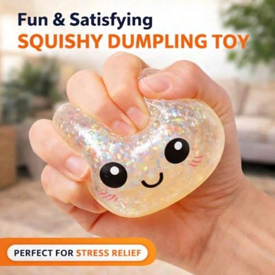 6 Pack Dumpling Squishies,Glitter Dumpling Squishy ,Anxiety Relief Fidget, Soft Squeeze Decompression Dough(6pcs Dumpling+Steamer Box6)-Toys For Girl,Kids Toys,Squishy Pack,Sugar Squish,Party Favors For Kids,Bead Squishy,Kids Party Favor Sensory Toy - 彩色 - 查看 1