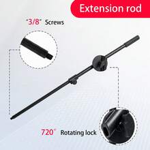 JOILCAN Tripod Microphone Stand With Phone Holder And 2 Mic Clips, Suitable For Singing Performance, Wedding Stage And Microphone Installation - View 5