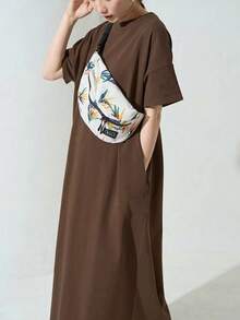 Women Long Dresses - Navy Blue - View 8