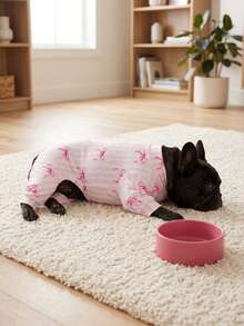 Dog Summer Shedding Hair Control Pajamas - Breathable High Stretch Full Coverage Pet Rompers, Summer Anti Licking & Bug Protective Jumpsuit For Medium Large Dogs, All Over Printing Dog Clothes - Multicolor - View 4