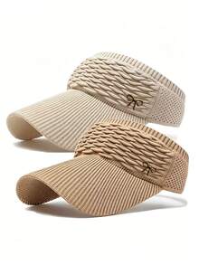 2pcs - 6 Color Options, Unisex, Suitable For 33 Holidays, Lightweight Design, Upgraded Version, Bow Logo, Suitable For Outdoor Sports And Cycling, Comfortable Breathable Sun Hat For Women - A - View 7