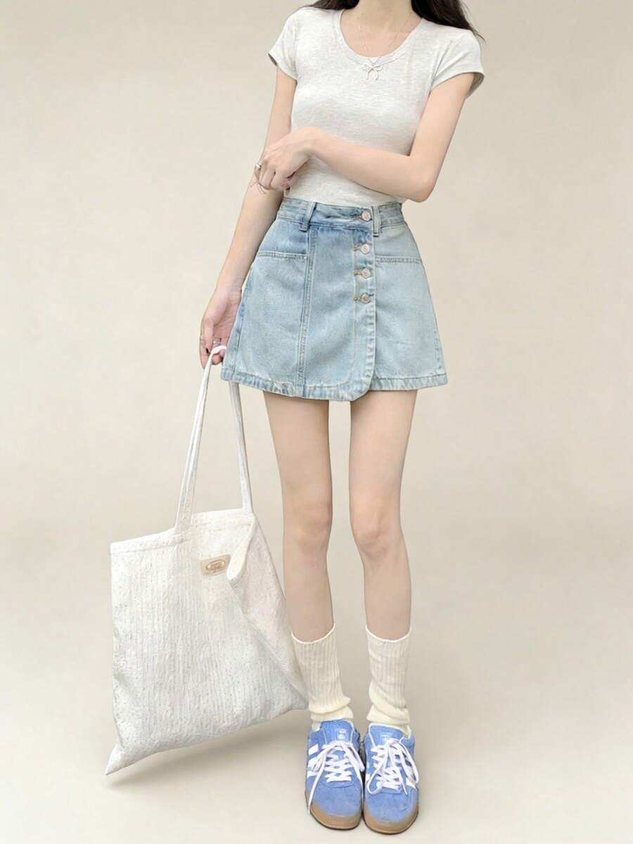 Women Jeans - Baby Blue - View 1