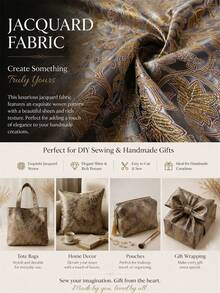 Vải Jacquard tinh tế, vải satin Jacquard hoa văn phức tạp, chất liệu mềm mại và thoải mái, bền, thanh lịch, đa năng, phù hợp cho các dự án thời trang và trang trí nhà cửa, vải Jacquard khổ lớn. - 1 - Xem 8