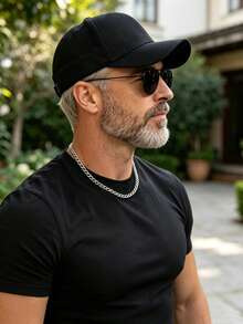 1pc Breathable Baseball Cap, Classic Solid Black Dad Hat For Men And Women, Adjustable Sun Protection Hat, Suitable For Casual And Outdoor Activities. - Multicolor - View 2