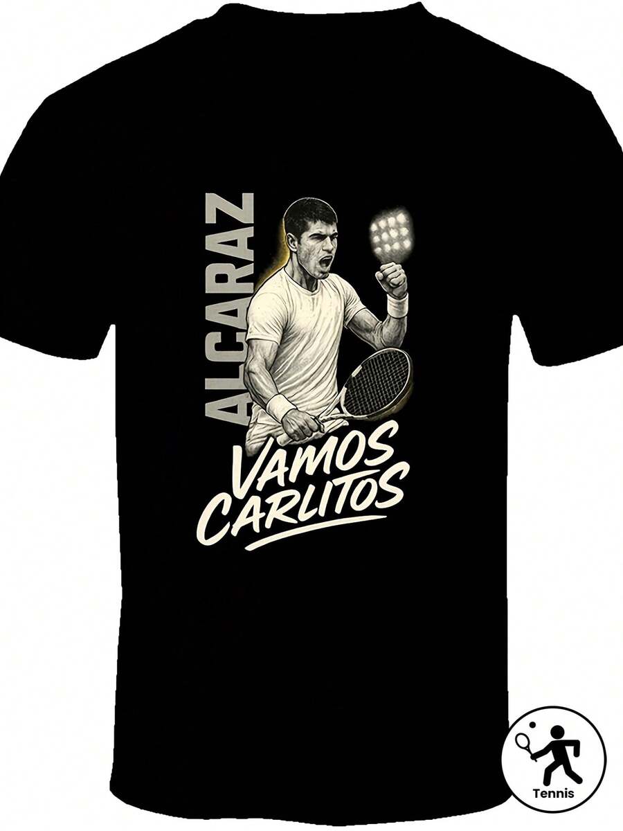 Men Sports Tees & Tanks - 黑色 - 查看 1