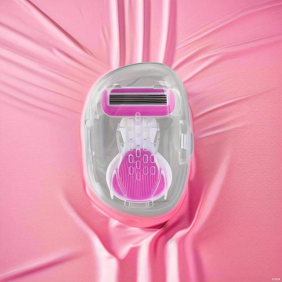 6-Layer Women'S Manual Shaving Razor. Shaving Razor Blades For Removing Body Hair. Replaceable Head For Easy Travel. Hypoallergenic. Suitable For Combination Skin