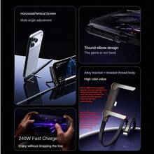 Wajib Dimiliki di Musim Semi & Musim Panas. Kabel Pengisian Cepat 240W dengan Dudukan Ponsel Terintegrasi. Dilengkapi dengan Steker Sudut 90°, Rotasi 360° dan Penyesuaian Multi-Sudut, Terbuat dari Kabel Jalinan Tahan Lama. Dirancang Khusus untuk Penggunaan Gaming, Kompatibel dengan Seri 17 dan Tablet, Memberikan Pengisian Daya Kecepatan Tinggi Saat Bermain Game. Hadiah Liburan Paskah yang Sempurna untuk Teman. - Hitam - View 2
