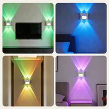 1/2pcs Bedroom Wall Lamp LED Bedside Light Motion Sensor Light Decorative Light Room Decor Light Suitable For Kitchen, Bedroom And Stairway Lighting 1200mAh - A款 - 查看 3