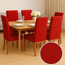 Quilted Chair Cover Kit With 6 Units - Exclusive Anti-Cat Spandex - Red - View 3