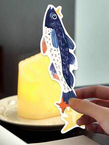 30pcs Original Handmade Fish Bookmarks: A Range Of Designs Featuring Lively Little Fish. Made Of Paper, They Can Be Used As Page Markers. Unique And Versatile, You Won't Find Duplicates. - Multicolor - View 7