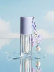 1 buah Botol Lip Oil/Lip Gloss 6ml Warna Pink Putih Ungu Hitam dengan Kuas Besar dan Gantungan Kunci Pita - MultiWarna - View 4