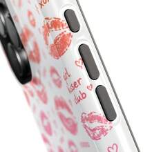 24h Shipping From DE Apple 17 16 15 Pro Max Plus Kiss Pattern Phone Case |   Lipstick Kiss Pattern Magnetic Shockproof Case 23 24 25 26 - 白色 - 查看 10