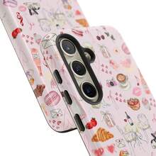 Expédition 24h depuis DE Apple 17 16 15Pro Max Plus Coque de téléphone style fille française : Rose Coquette, Couverture résistante 23 24 25 26 - 1 image couleur - Voir 3