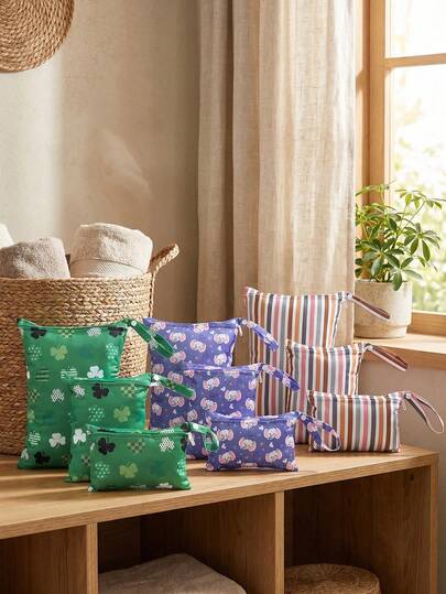 3 piezas Bolsas impermeables para pañales de bebé, bolsas de almacenamiento portátiles para viajes, pueden contener ropa, trajes de baño