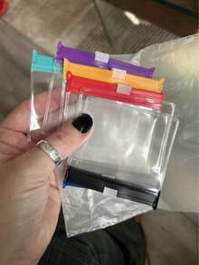 7件/1件裝可攜式拉鍊藥袋，可重複使用收納盒，適用於存放藥丸/藥片，防水密封，珠寶首飾收納袋，可攜式收納袋 - 彩色 - 查看 5
