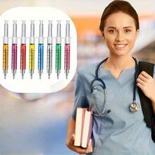 4 buah Pulpen Bentuk Suntik Kreatif - Warna Acak, Pulpen Desain Suntik Multi-Warna Lucu dan Unik, Hadiah Kreatif untuk Perawat dan Dokter, Cocok untuk Ulang Tahun, Pesta, dan Perlengkapan Sekolah - MultiWarna - View 7