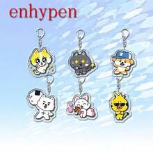 ENHPYEN Korean Boy Band Cartoon Keychain Cute Pet Merchandise Pendant Adorable Animal Acrylic Keychain Creative Bag Backpack Charm Also A Birthday Holiday Anniversary Gift For Fellow Fans - Multicolor - View 1