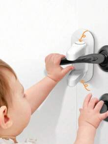 1 cái khóa an toàn chống va chạm, phiên bản nâng cấp, chống trộm và chống cạy, ngăn cửa bị mở, có thể dễ dàng lắp đặt không cần dụng cụ, đi kèm thiết bị bảo vệ, phù hợp trang trí nhà cửa, tiệc lễ hội và làm quà tặng cho phụ nữ - Nhiều màu - Xem 8
