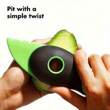1pc Plastic Rubber Avocado Slicer & Pitter Manual Multifunctional Kitchen Tool, No Power Needed. Durable Plastic Blade For Slicing, Coring And Peeling Avocados Effortlessly - Multicolor - View 4