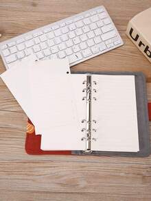 1pc Portable Notebook With Cord, Thicker Paper For Easy Writing, Cartoon Pattern, Loose-Leaf Memo Pad - B - View 10