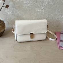 Bolso de mano moderno y versátil para mujer, estilo casual elegante con un toque de alta gama, bolso de hombro estiloso ideal para ir de compras, bolso de hombro retro francés relajado, novedad de primavera 2026, bolso de hombro único de color sólido y elegante. - marrón - Ver 6