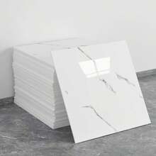 10/20 Pcs Marble Pattern Wall Panels, Self-Adhesive Splashback, Marble Texture Tiles, Suitable For: Kitchen, Bathroom, Living Room, Bedroom, Fireplace, Shower Room Tiles - Half White - View 11