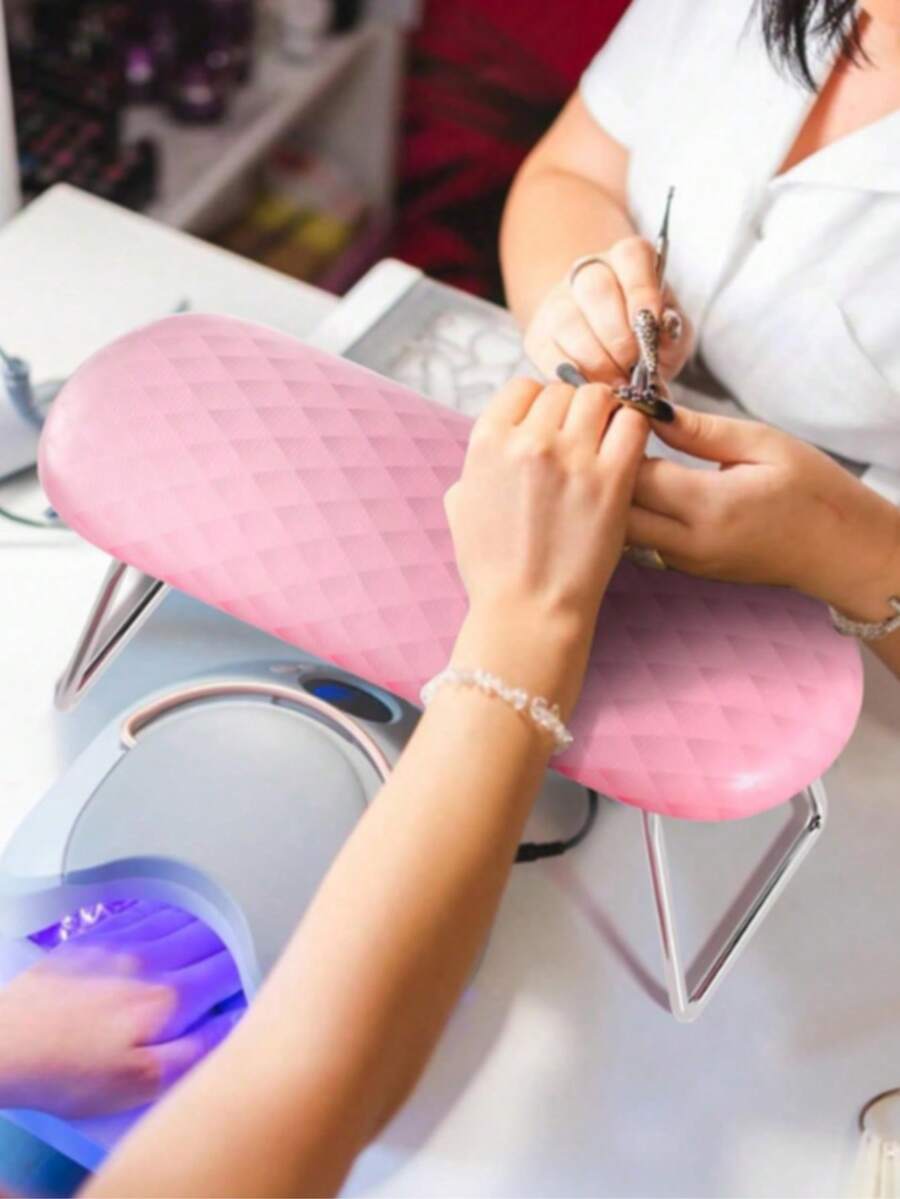 1個美甲手枕，PU材質美甲工具吸塵器支架手枕，美甲沙龍手枕墊，吸塵器支架，手部按摩枕，適用於美甲沙龍，手部按摩墊，美甲輔助工具