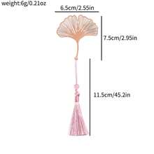 [Exquisite Brass Leaf Bookmark] Creative Metal Brass Leaf Vein Ancient Style Hollow Cultural And Creative Bookmark Exquisite For Lotus Classical Style Exquisite Teacher's Day Gift Box - A - View 9