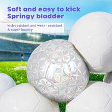 Size 4 Glitter Pink Soccer Ball For Training Recreation Playing Outdoor Sports School Teen Youth Birthday Gift Accessories - Silver - View 8
